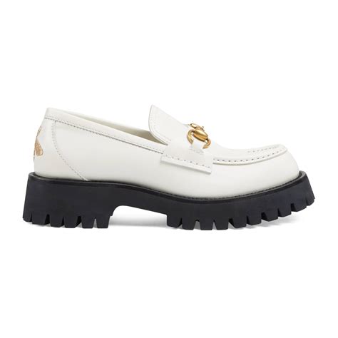 gucci beige white|black and white Gucci loafers.